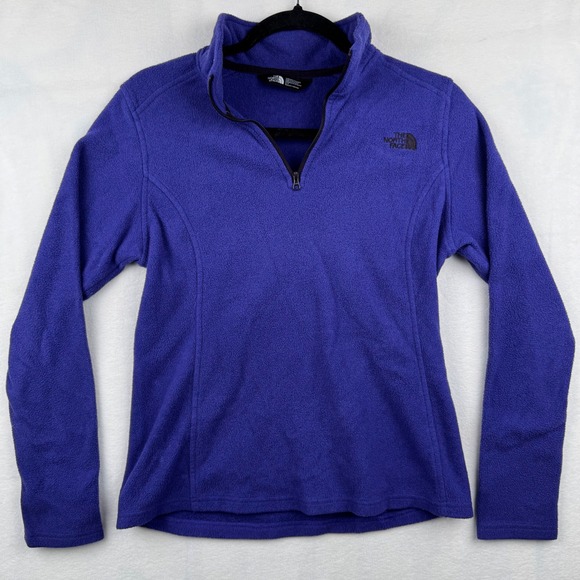 The North Face Womens Fleece Pullover Purple Quarter Zip Jacket S Small - Picture 1 of 10